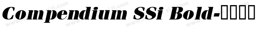 Compendium SSi Bold字体转换